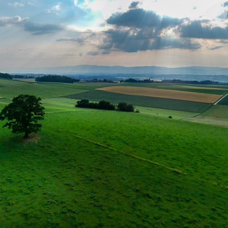 Vue en drone depuis Chapelle sur le Jura