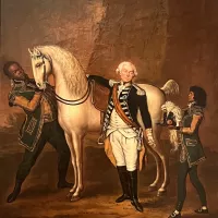 Portrait de Charles-Daniel de Meuron accompagné de deux esclaves